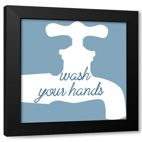 Bathroom 1 Black Modern Wood Framed Art Print by Phillip, Jamie