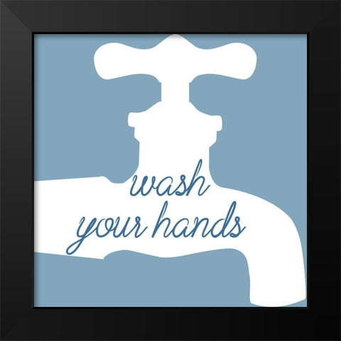 Bathroom 1 Black Modern Wood Framed Art Print by Phillip, Jamie