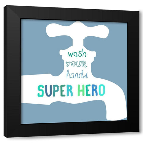 Bathroom 2 Black Modern Wood Framed Art Print by Phillip, Jamie