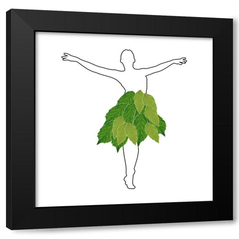 Nature Girl Black Modern Wood Framed Art Print by Phillip, Jamie
