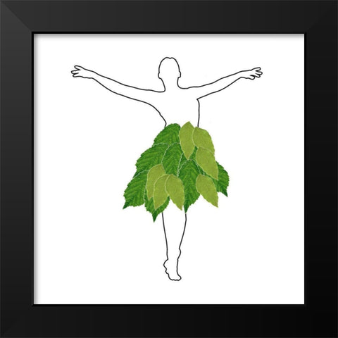 Nature Girl Black Modern Wood Framed Art Print by Phillip, Jamie