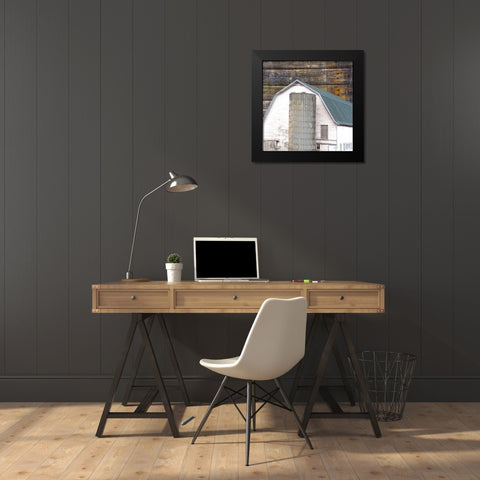 Farmhouse Black Modern Wood Framed Art Print by Phillip, Jamie