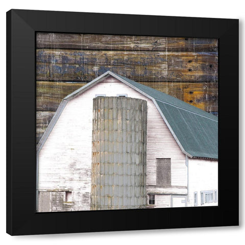 Farmhouse Black Modern Wood Framed Art Print by Phillip, Jamie