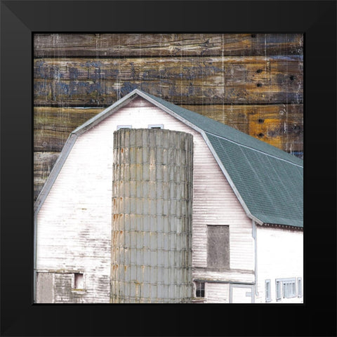 Farmhouse Black Modern Wood Framed Art Print by Phillip, Jamie