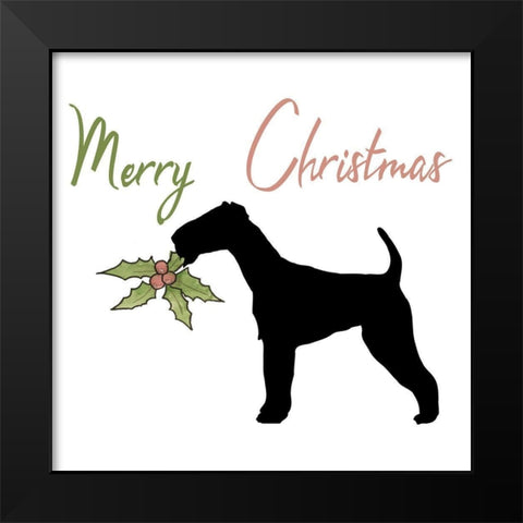 Christmas Dog 2 Black Modern Wood Framed Art Print by Phillip, Jamie