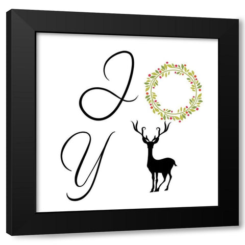 Joy Black Modern Wood Framed Art Print by Phillip, Jamie