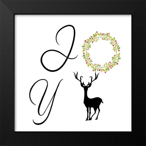Joy Black Modern Wood Framed Art Print by Phillip, Jamie