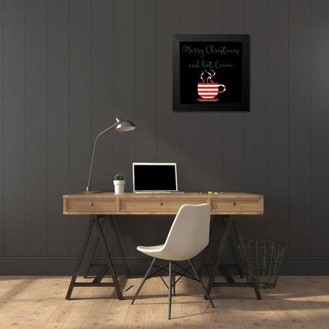 Hot Cocoa Black Modern Wood Framed Art Print by Phillip, Jamie