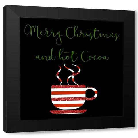 Hot Cocoa Black Modern Wood Framed Art Print by Phillip, Jamie