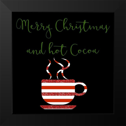 Hot Cocoa Black Modern Wood Framed Art Print by Phillip, Jamie