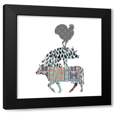 Eat Black Modern Wood Framed Art Print with Double Matting by Phillip, Jamie