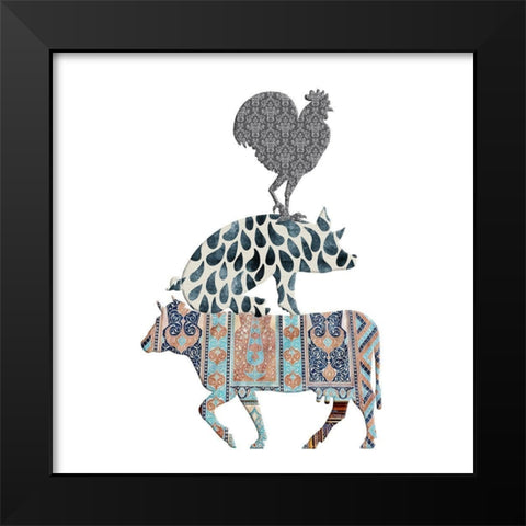 Eat Black Modern Wood Framed Art Print by Phillip, Jamie