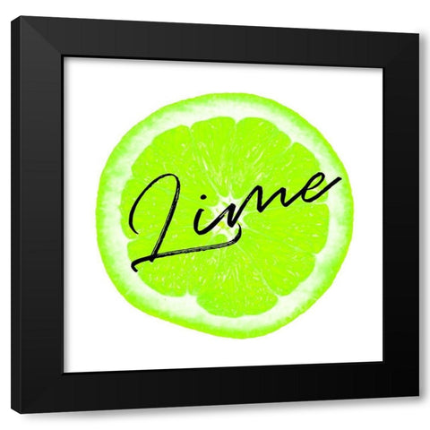 Lime Black Modern Wood Framed Art Print by Phillip, Jamie