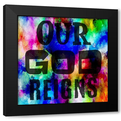 Big God Black Modern Wood Framed Art Print with Double Matting by Phillip, Jamie