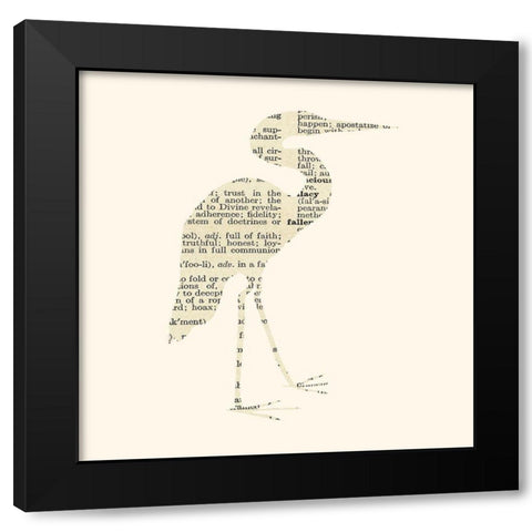 Fly By Words Black Modern Wood Framed Art Print by Phillip, Jamie