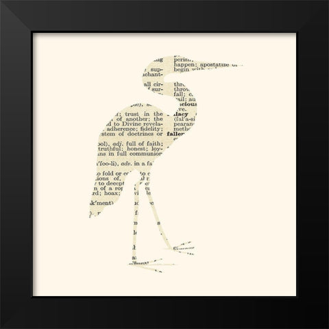 Fly By Words Black Modern Wood Framed Art Print by Phillip, Jamie
