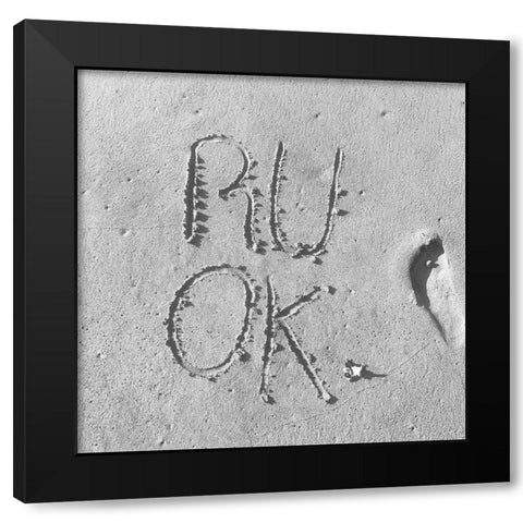 So Ok Black Modern Wood Framed Art Print by Phillip, Jamie