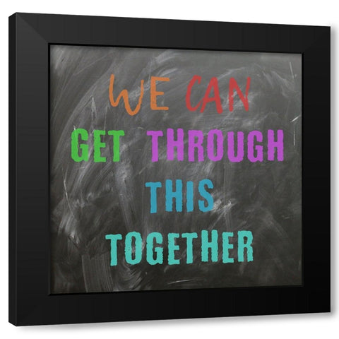 Motivate Black Modern Wood Framed Art Print by Phillip, Jamie