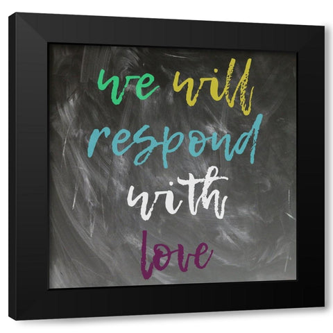 Love Black Modern Wood Framed Art Print by Phillip, Jamie