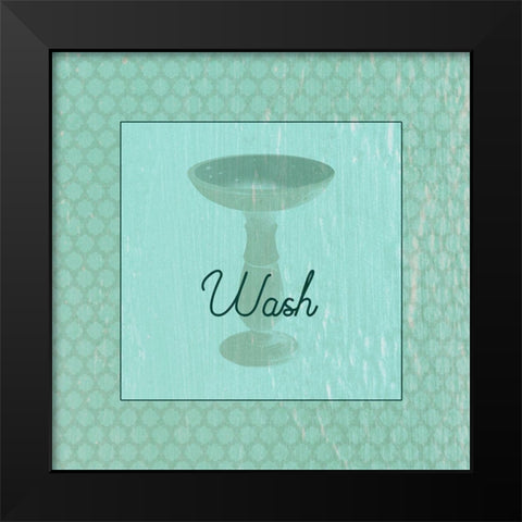 Bath Sink Black Modern Wood Framed Art Print by Phillip, Jamie