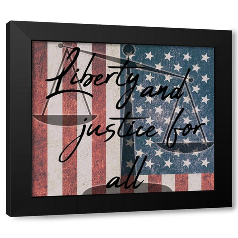 American Justice Black Modern Wood Framed Art Print with Double Matting by Phillip, Jamie