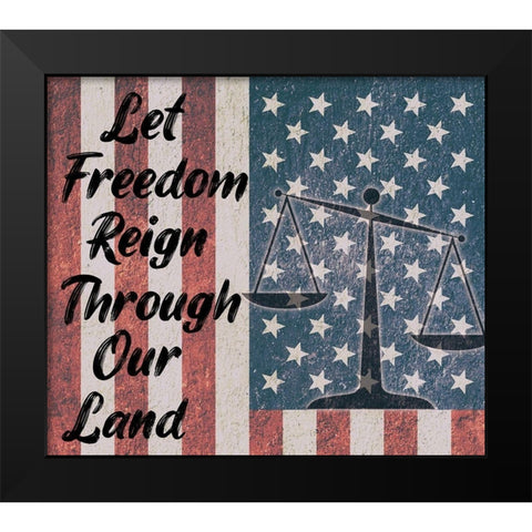 Freedom Land Black Modern Wood Framed Art Print by Phillip, Jamie