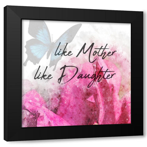 Mother Daughter Black Modern Wood Framed Art Print by Phillip, Jamie