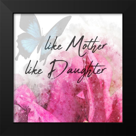 Mother Daughter Black Modern Wood Framed Art Print by Phillip, Jamie