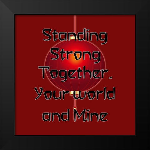 Stop The Hate Black Modern Wood Framed Art Print by Phillip, Jamie