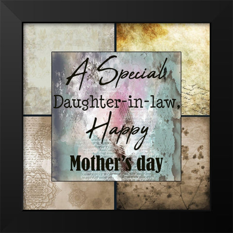 Daughter in law Black Modern Wood Framed Art Print by Phillip, Jamie
