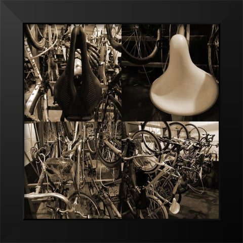 Bicycle 1 Black Modern Wood Framed Art Print by Phillip, Jamie