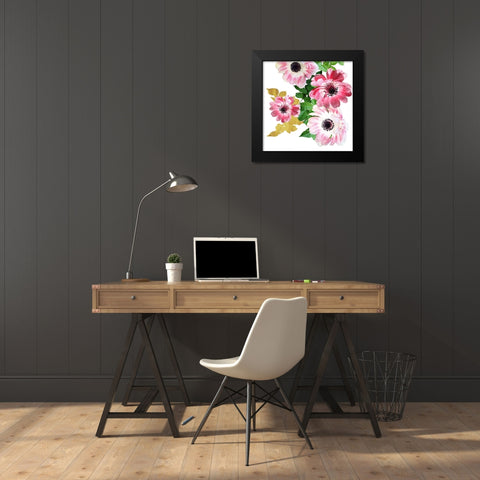Rose Garden 1 Black Modern Wood Framed Art Print by Phillip, Jamie