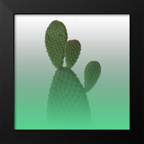 Green Cactus Black Modern Wood Framed Art Print by Phillip, Jamie