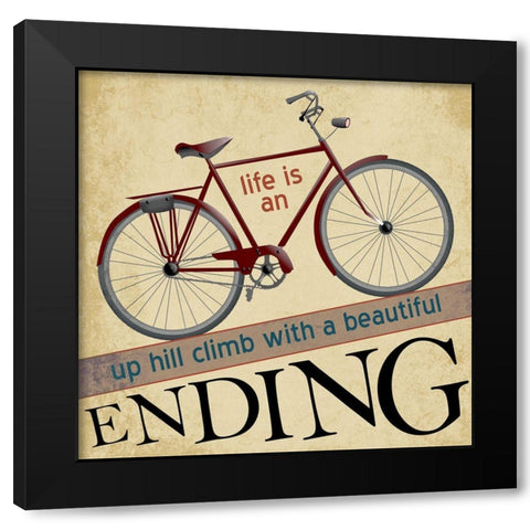 Bike Black Modern Wood Framed Art Print by Phillip, Jamie