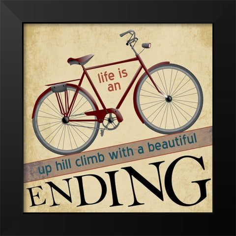 Bike Black Modern Wood Framed Art Print by Phillip, Jamie