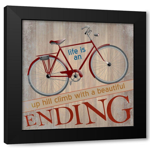 Bike 2 Black Modern Wood Framed Art Print with Double Matting by Phillip, Jamie