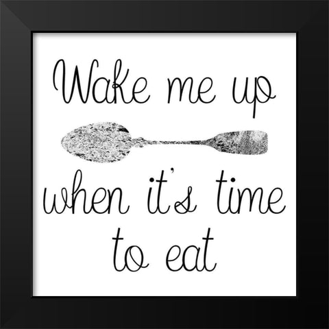 Time For Food Black Modern Wood Framed Art Print by Phillip, Jamie