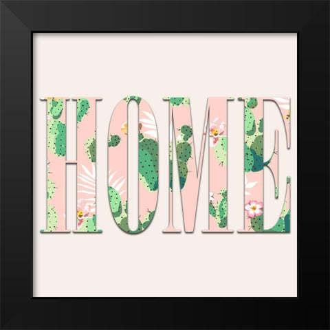 Home Black Modern Wood Framed Art Print by Phillip, Jamie
