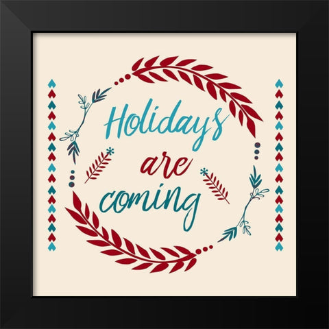 Holidays Black Modern Wood Framed Art Print by Phillip, Jamie