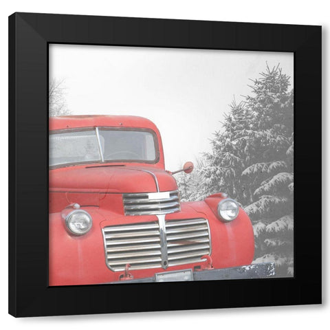 Christmas Farm Black Modern Wood Framed Art Print by Phillip, Jamie