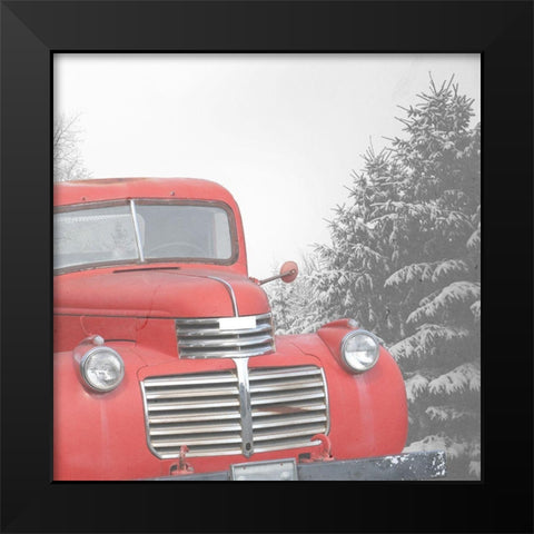 Christmas Farm Black Modern Wood Framed Art Print by Phillip, Jamie