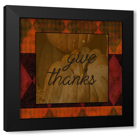 Give Thanks 2 Black Modern Wood Framed Art Print with Double Matting by Phillip, Jamie