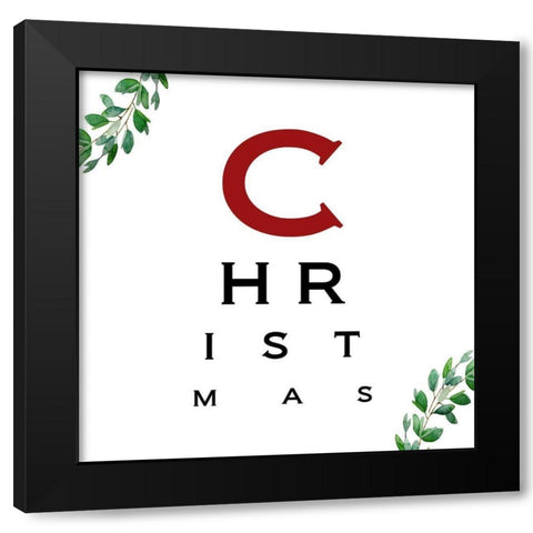 Christmas Black Modern Wood Framed Art Print by Phillip, Jamie