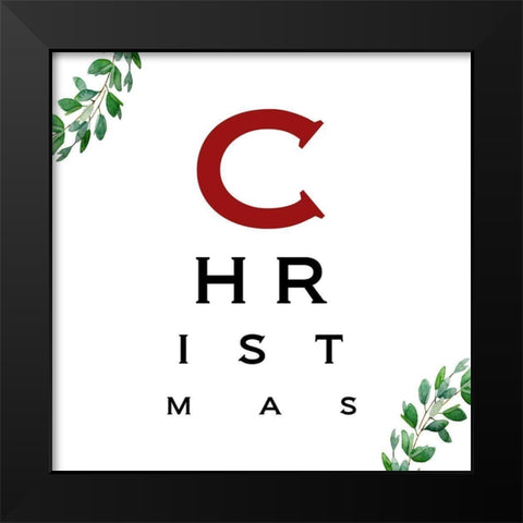 Christmas Black Modern Wood Framed Art Print by Phillip, Jamie