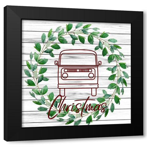 Cristmas Travels 1 Black Modern Wood Framed Art Print by Phillip, Jamie