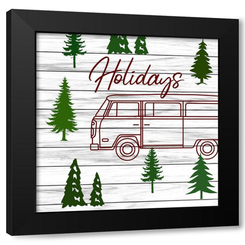 Cristmas Travels 2 Black Modern Wood Framed Art Print with Double Matting by Phillip, Jamie