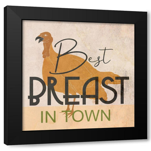 Turkey Breast Black Modern Wood Framed Art Print by Phillip, Jamie