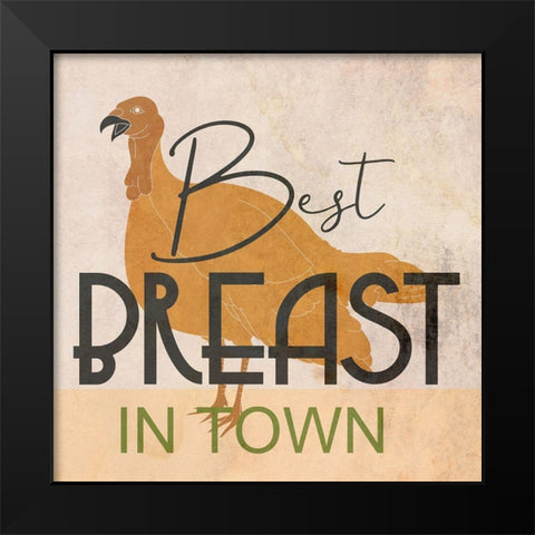 Turkey Breast Black Modern Wood Framed Art Print by Phillip, Jamie