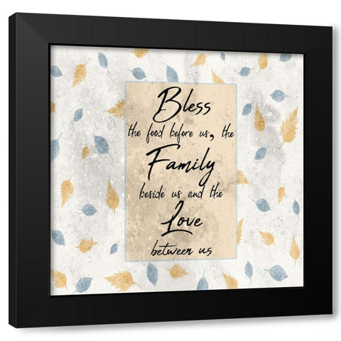 Bless The Food Black Modern Wood Framed Art Print by Phillip, Jamie