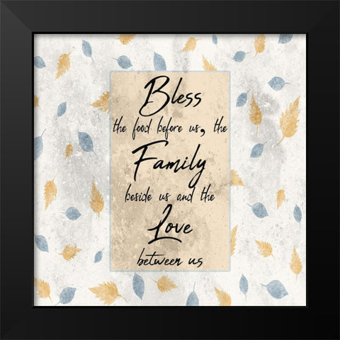 Bless The Food Black Modern Wood Framed Art Print by Phillip, Jamie